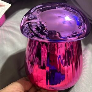 COPY - COPY - Mushroom Candle 9 oz jar, pink metallic